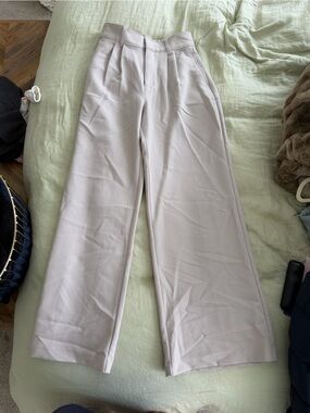 Abercrombie & Fitch Light Taupe High-Rise Pants